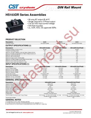 HS103-D53TP25D datasheet  